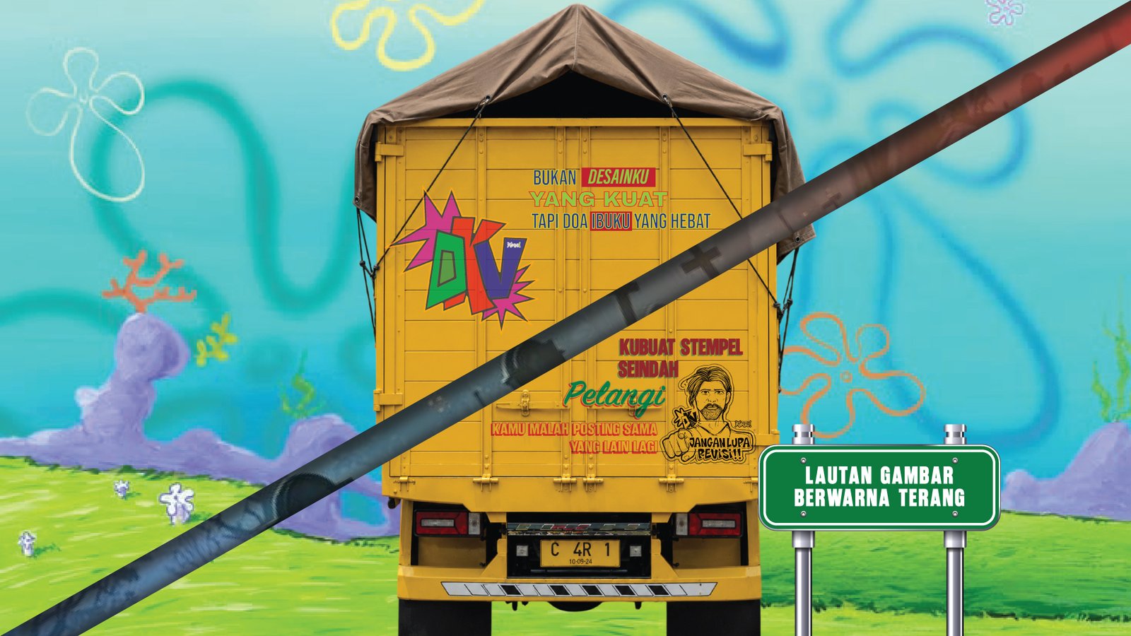 Lautan Gambar Berwarna Terang